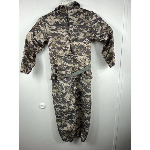 Boys Size 7 ARMY CAMO UNIFORM Halloween Costume Cosplay Rambo Hallows Eve - Picture 2 of 6